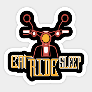 Eat ride sleep Sticker